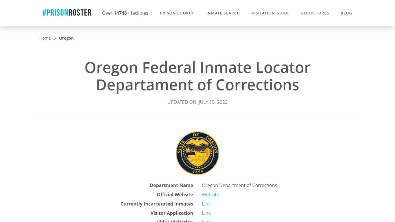 Oregon Federal Inmate Search - Prisonroster